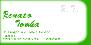 renato tomka business card