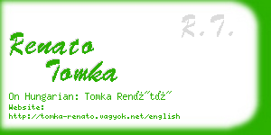 renato tomka business card